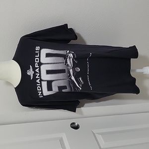 Reebok Indianapolis 500 Graphic T-Shirt Men's Size XL Black and Grey